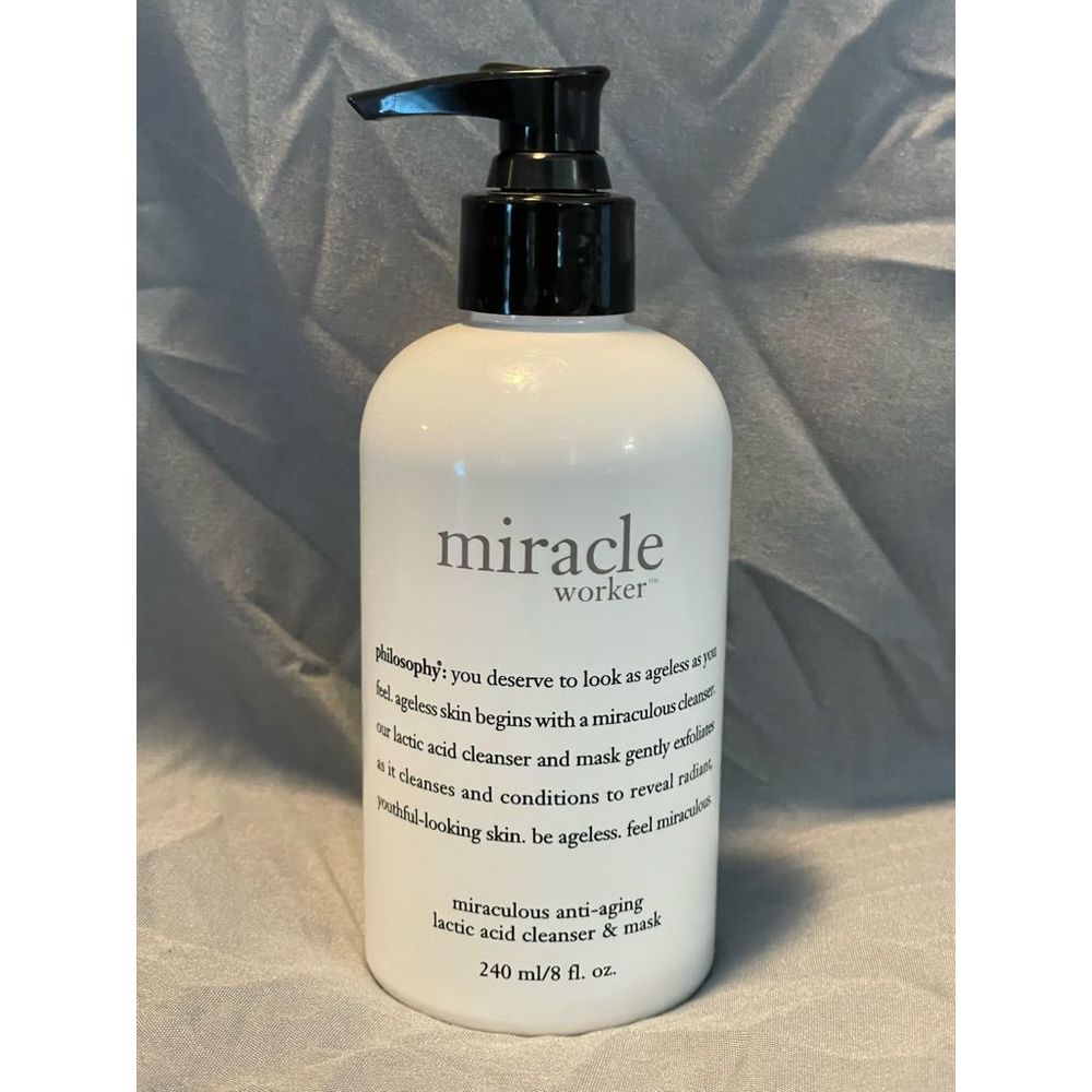 Philosophy Miracle Worker Lactic Acid Cleanser & Mask 8 oz NEW Never Used